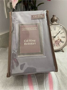 Anthology Gray/Dusty Blue Cal King Bedskirt
